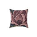 Botanical Velvet Floral Pillow — Mauve Magnolia Decorative Cushion