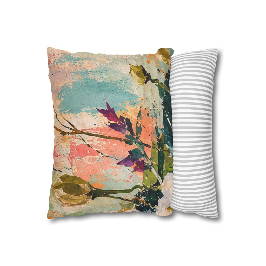 Cushion covers floral Abstract White Flower Pillowcase — Floral Decorative Throw Pillow Cover