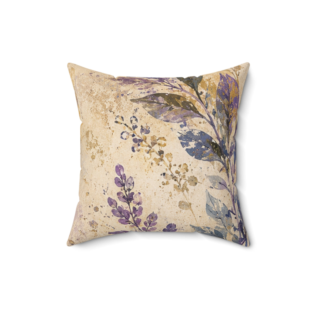 Vintage Lavender Botanical Throw Pillow