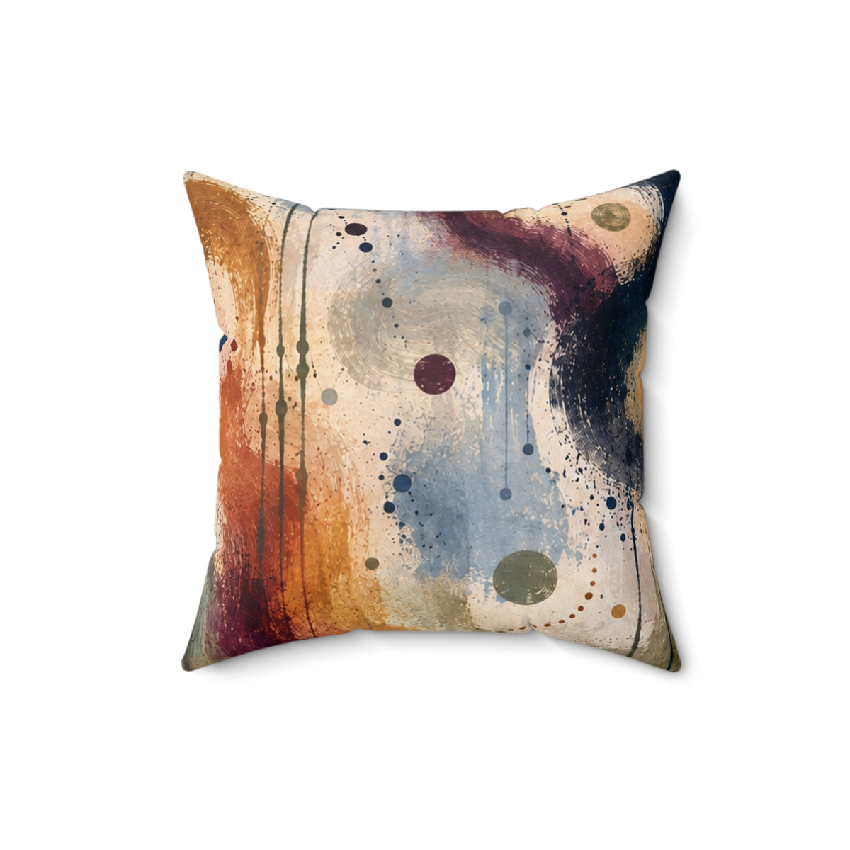 Abstract Watercolor Art Pillow - Modern Coastal Accent Cushion