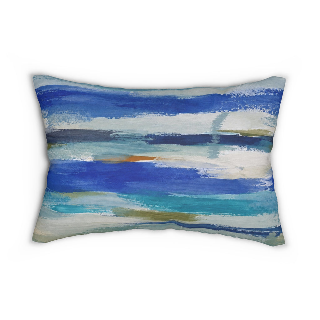 Blue ocean abstract Lumbar cushion/ coastal decorative decorative throw pillow