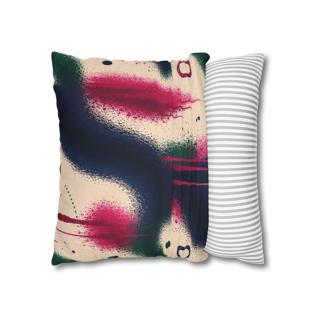 Abstract Spray-Paint Art Throw Pillowcase — Colorful Graffiti Accent Cushion Cover