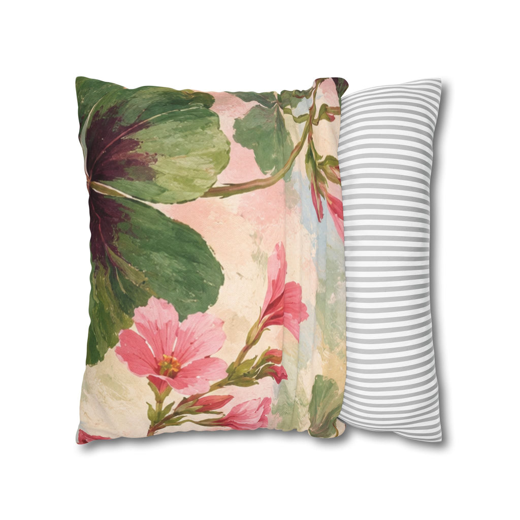 Cushion covers Botanical Clover Decorative Pillowcase — Floral Green Four-Leaf Throw Pillow Cover
