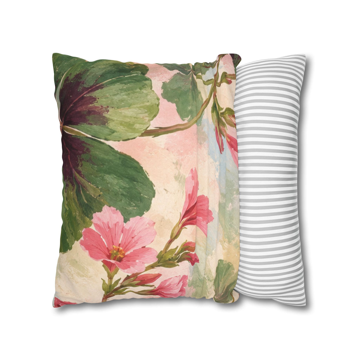 Cushion covers Botanical Clover Decorative Pillowcase — Floral Green Four-Leaf Throw Pillow Cover