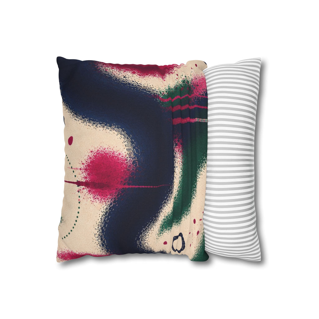 Abstract Spray-Paint Art Throw Pillowcase — Colorful Graffiti Accent Cushion Cover