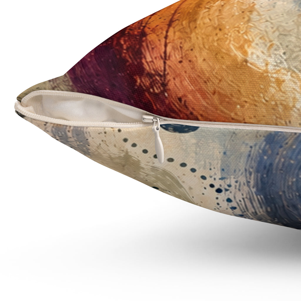 Abstract Watercolor Art Pillow - Modern Coastal Accent Cushion