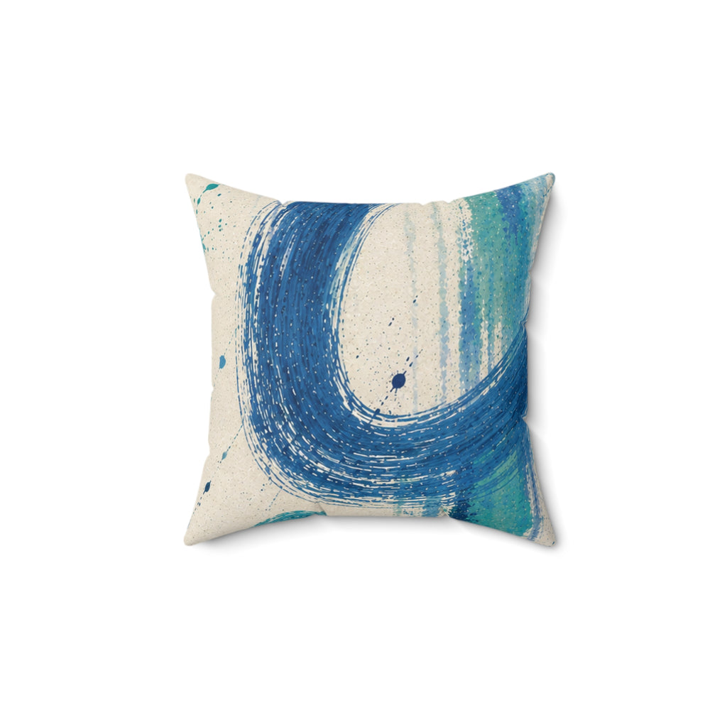 Coastal Brushstroke Square Pillow