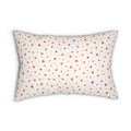 Floral Dot Lumbar Pillow — Pink & Coral Petite Flowers