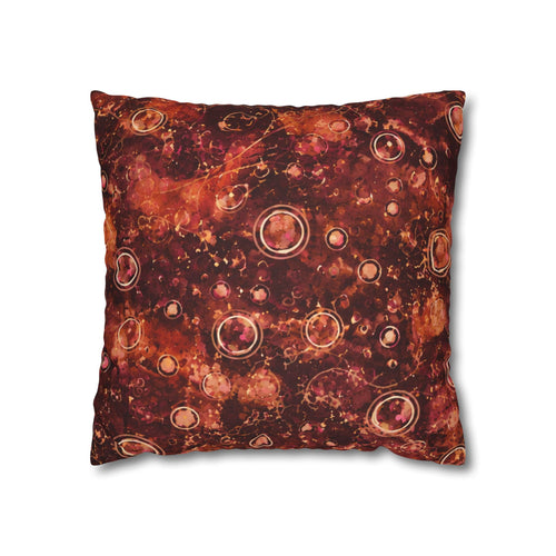 Abstract acrylic Planets Square Pillowcase — Colorful Space Splash Decorative Throw Pillow Cover