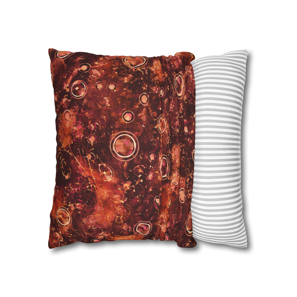 Abstract acrylic Planets Square Pillowcase — Colorful Space Splash Decorative Throw Pillow Cover