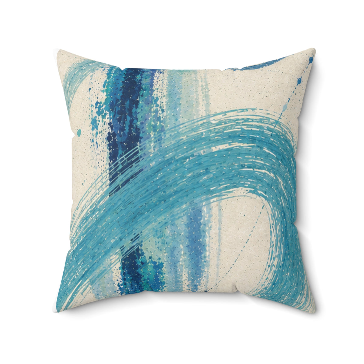 Coastal Brushstroke Square Pillow