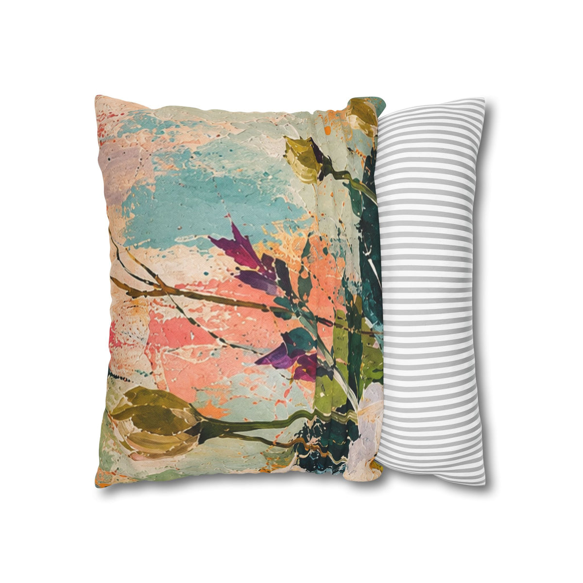 Cushion covers floral Abstract White Flower Pillowcase — Floral Decorative Throw Pillow Cover