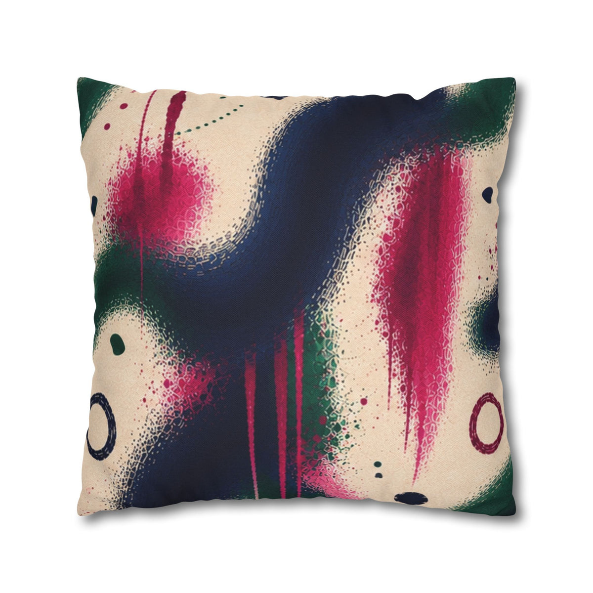 Abstract Spray-Paint Art Throw Pillowcase — Colorful Graffiti Accent Cushion Cover