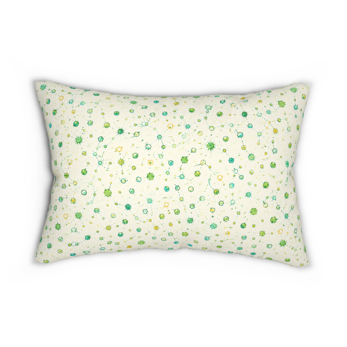 Green Ditsy Floral Lumbar Pillow