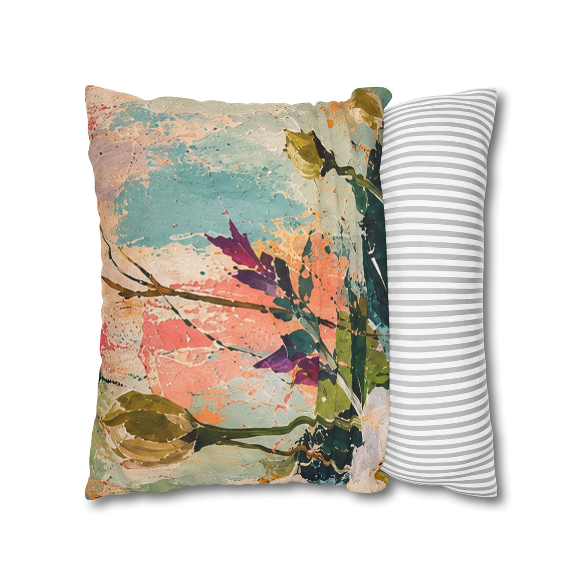 Cushion covers floral Abstract White Flower Pillowcase — Floral Decorative Throw Pillow Cover