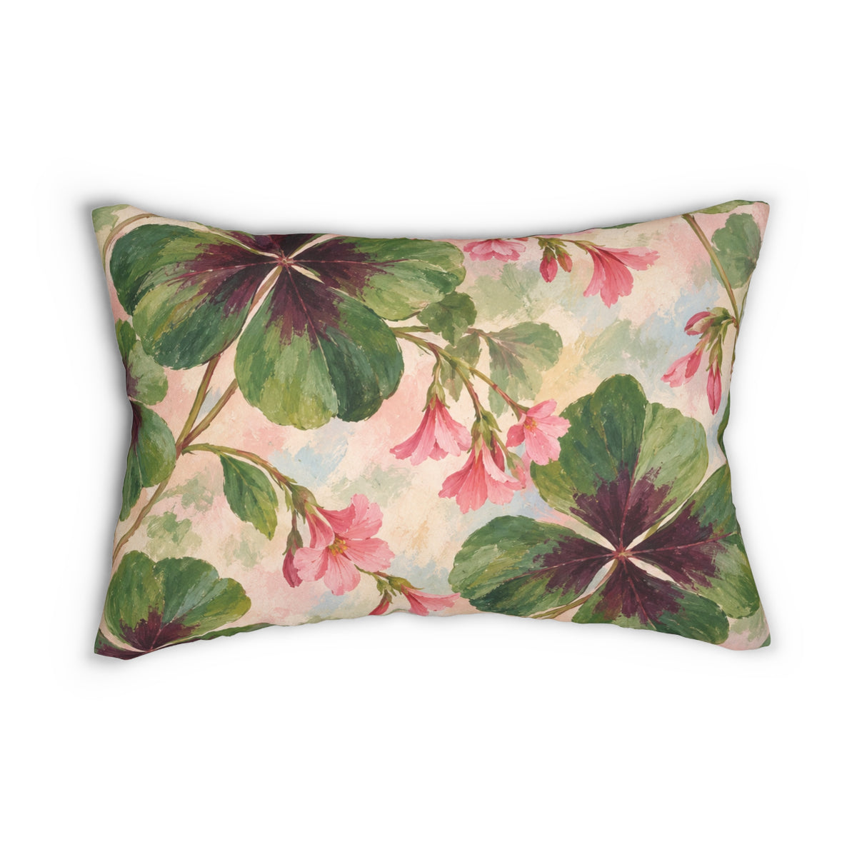 Floral Watercolor Lumbar Pillow