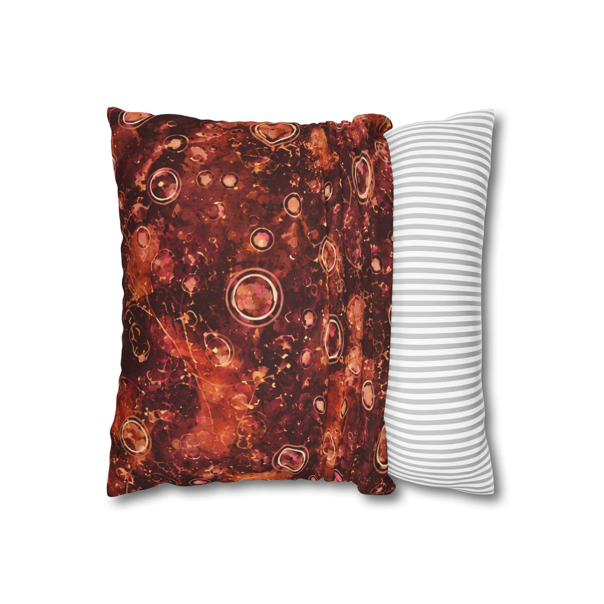 Abstract acrylic Planets Square Pillowcase — Colorful Space Splash Decorative Throw Pillow Cover