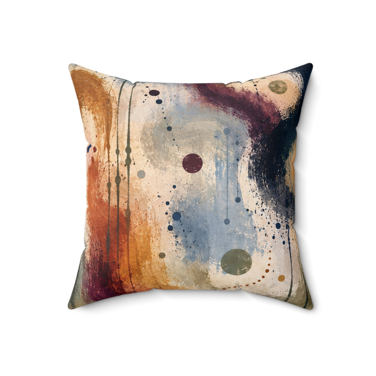 Abstract Watercolor Art Pillow - Modern Coastal Accent Cushion