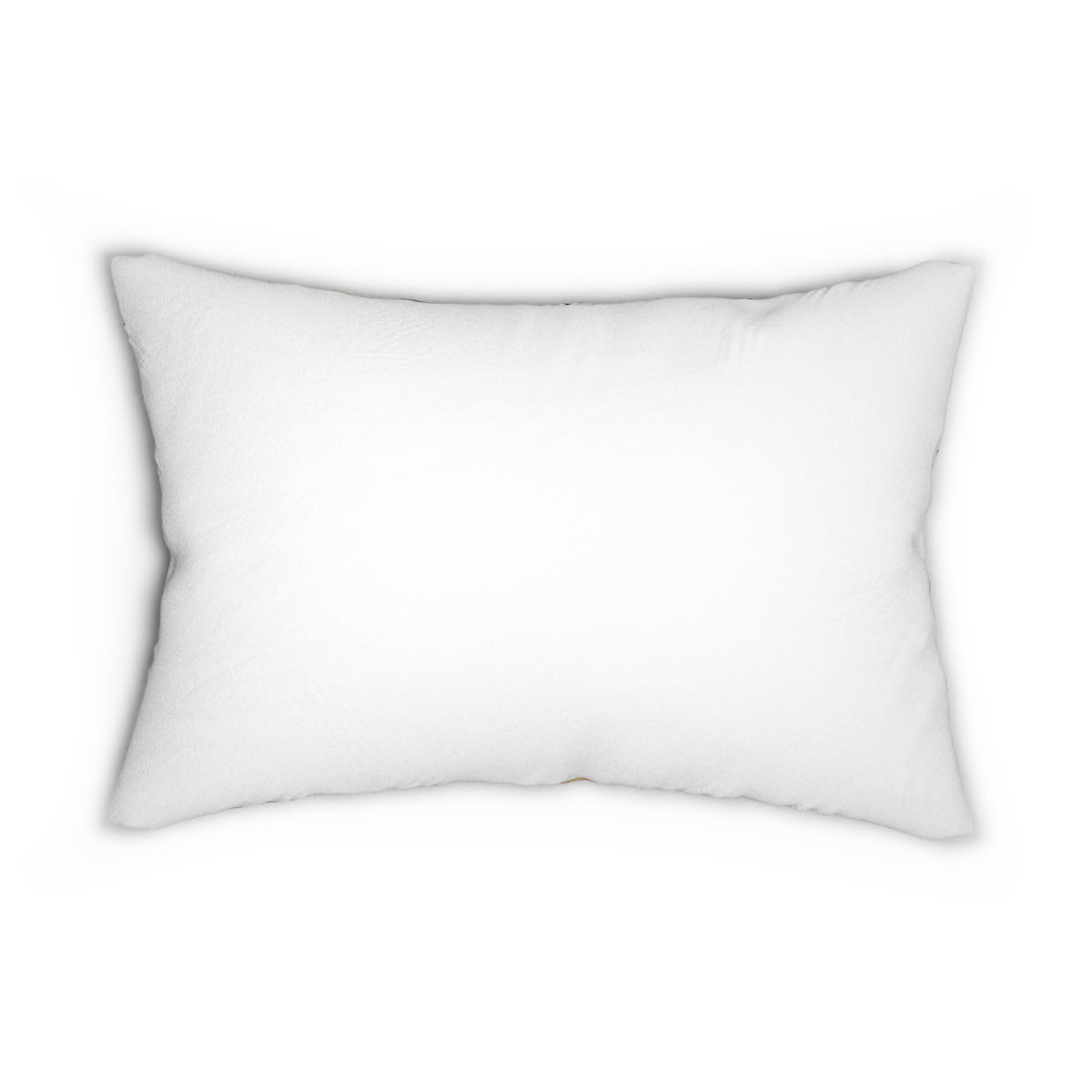Abstract Coastal Lumbar Pillow — Blue & Gold Watercolor Decorative Cushion