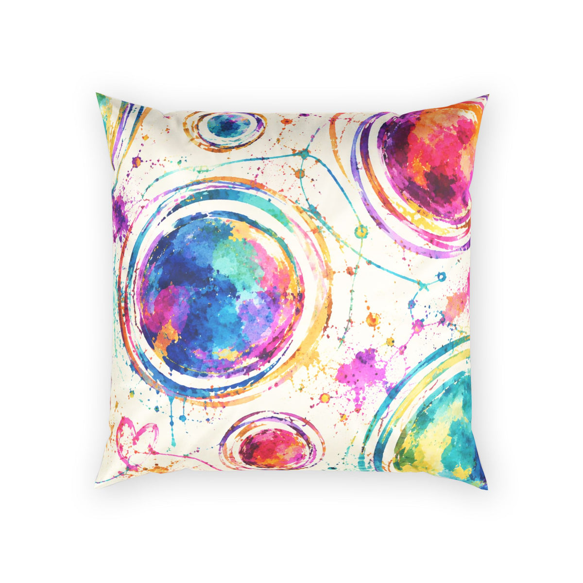 Colorful acrylic Circles Throw Pillow