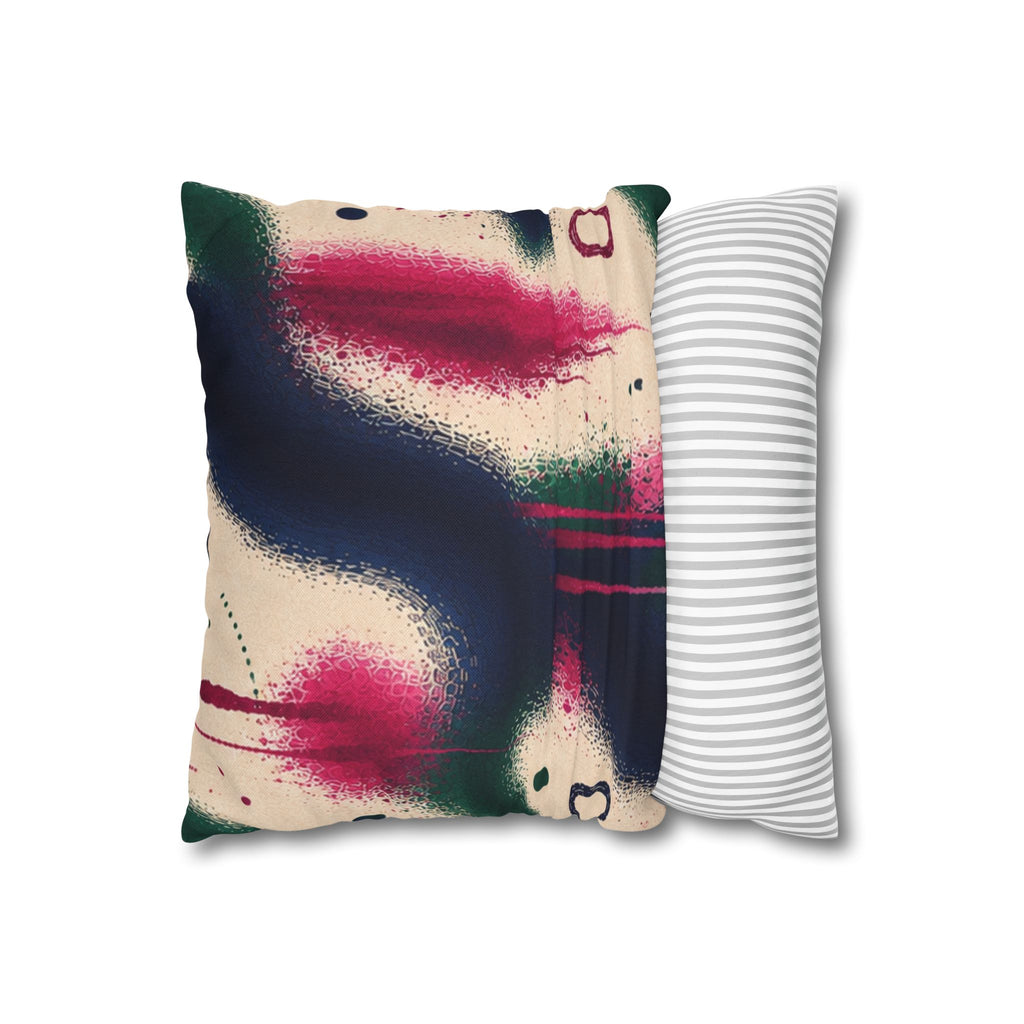 Abstract Spray-Paint Art Throw Pillowcase — Colorful Graffiti Accent Cushion Cover