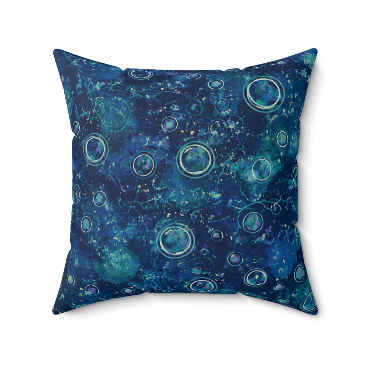 Galaxy Orb Decorative Pillow — Purple Celestial Space Throw Pillow