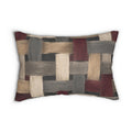 Woven Texture Lumbar Pillow — Rustic Basketweave Decorative Accent