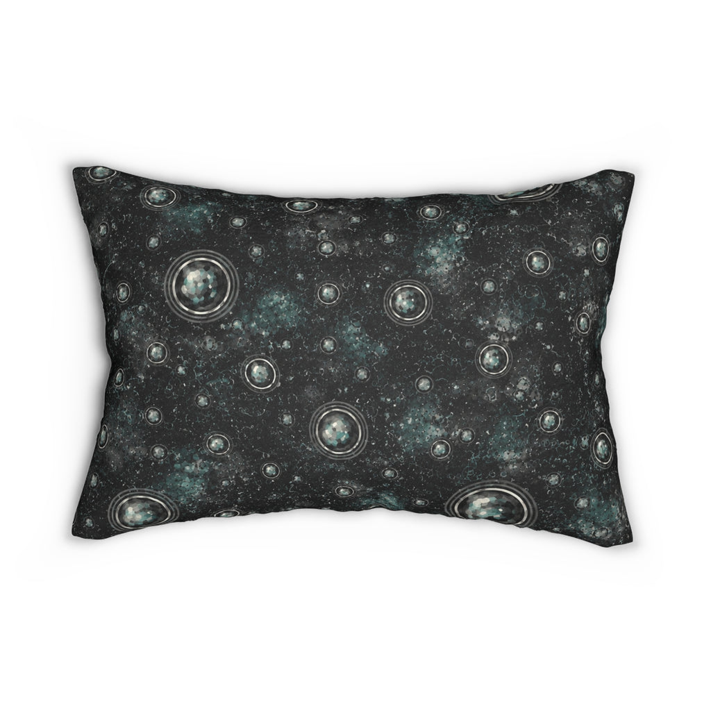 Galaxy Bubble Lumbar Pillow — Cosmic Starfield Decorative Cushion