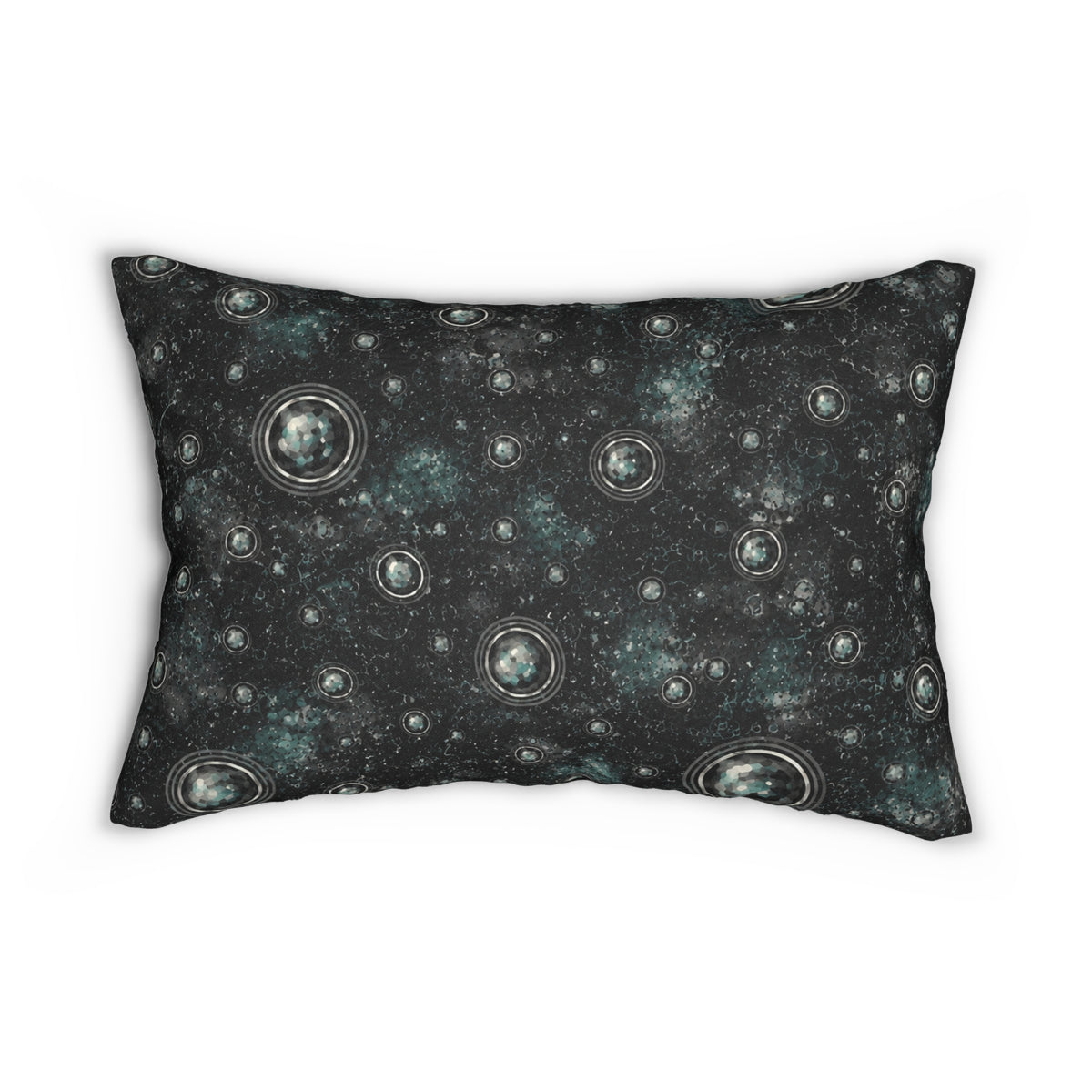 Galaxy Bubble Lumbar Pillow — Cosmic Starfield Decorative Cushion