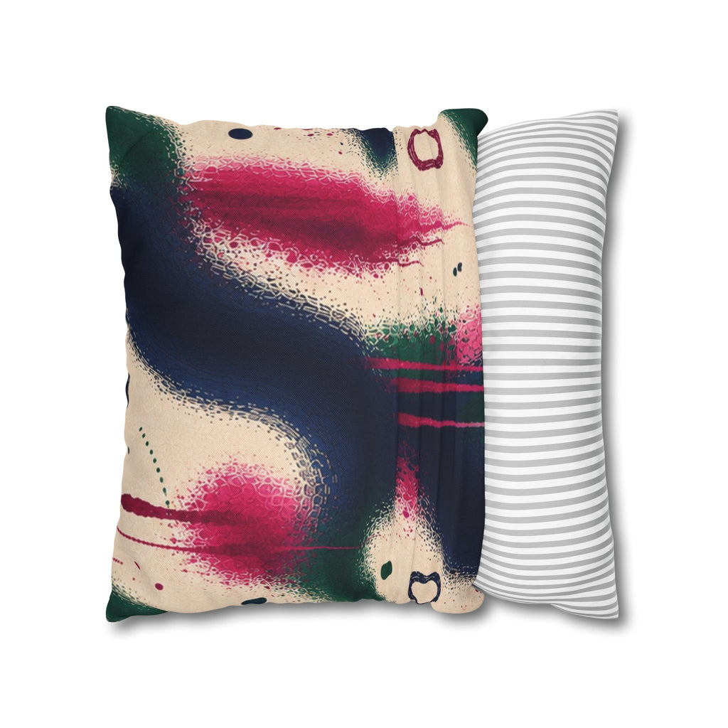 Abstract Spray-Paint Art Throw Pillowcase — Colorful Graffiti Accent Cushion Cover