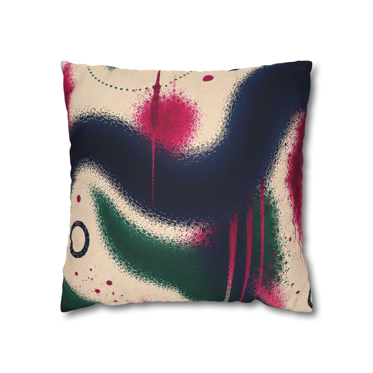 Abstract Spray-Paint Art Throw Pillowcase — Colorful Graffiti Accent Cushion Cover