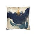 Abstract Navy Brushstroke Pillowcase — Modern Decorative Throw Pillow Cover