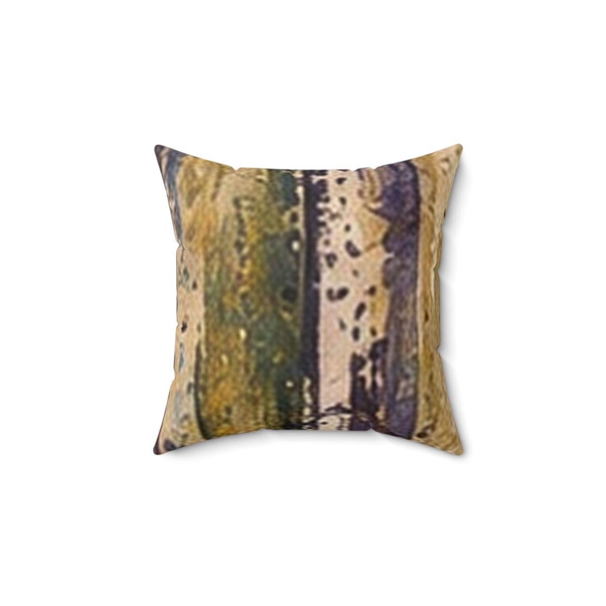 Abstract Birch Tree Pillow — Rustic Forest Nature Throw Pillow