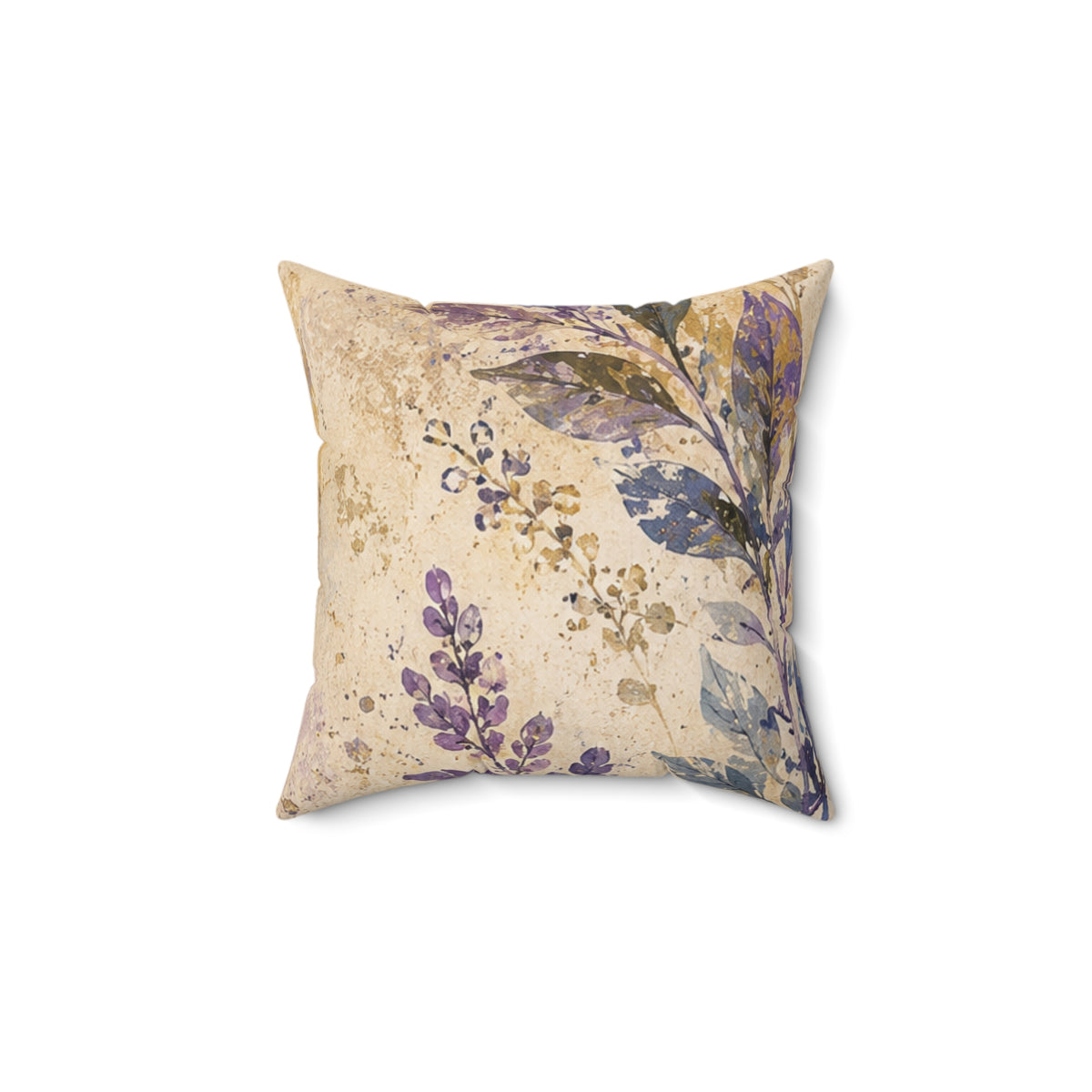 Vintage Lavender Botanical Throw Pillow