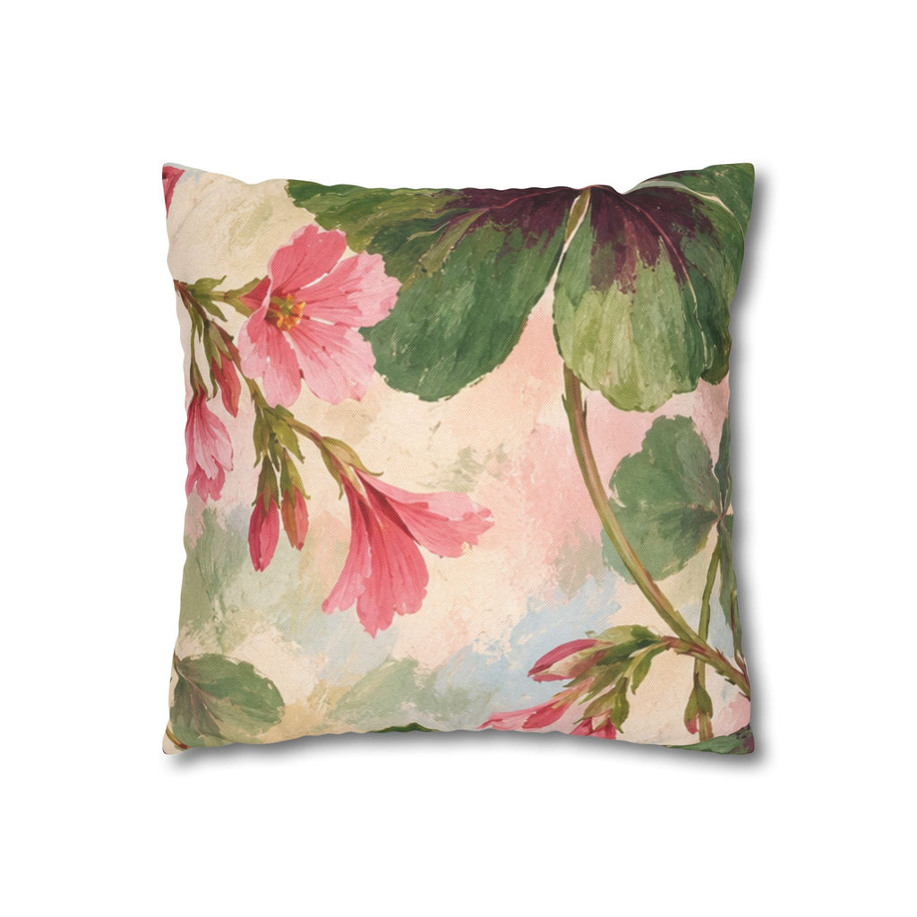 Cushion covers Botanical Clover Decorative Pillowcase — Floral Green Four-Leaf Throw Pillow Cover