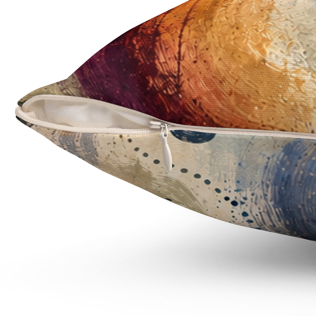Abstract Watercolor Art Pillow - Modern Coastal Accent Cushion