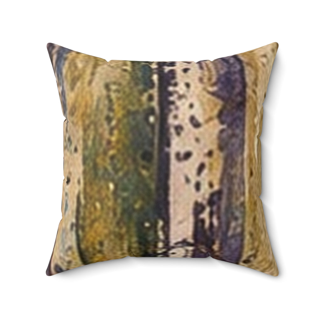 Abstract Birch Tree Pillow — Rustic Forest Nature Throw Pillow