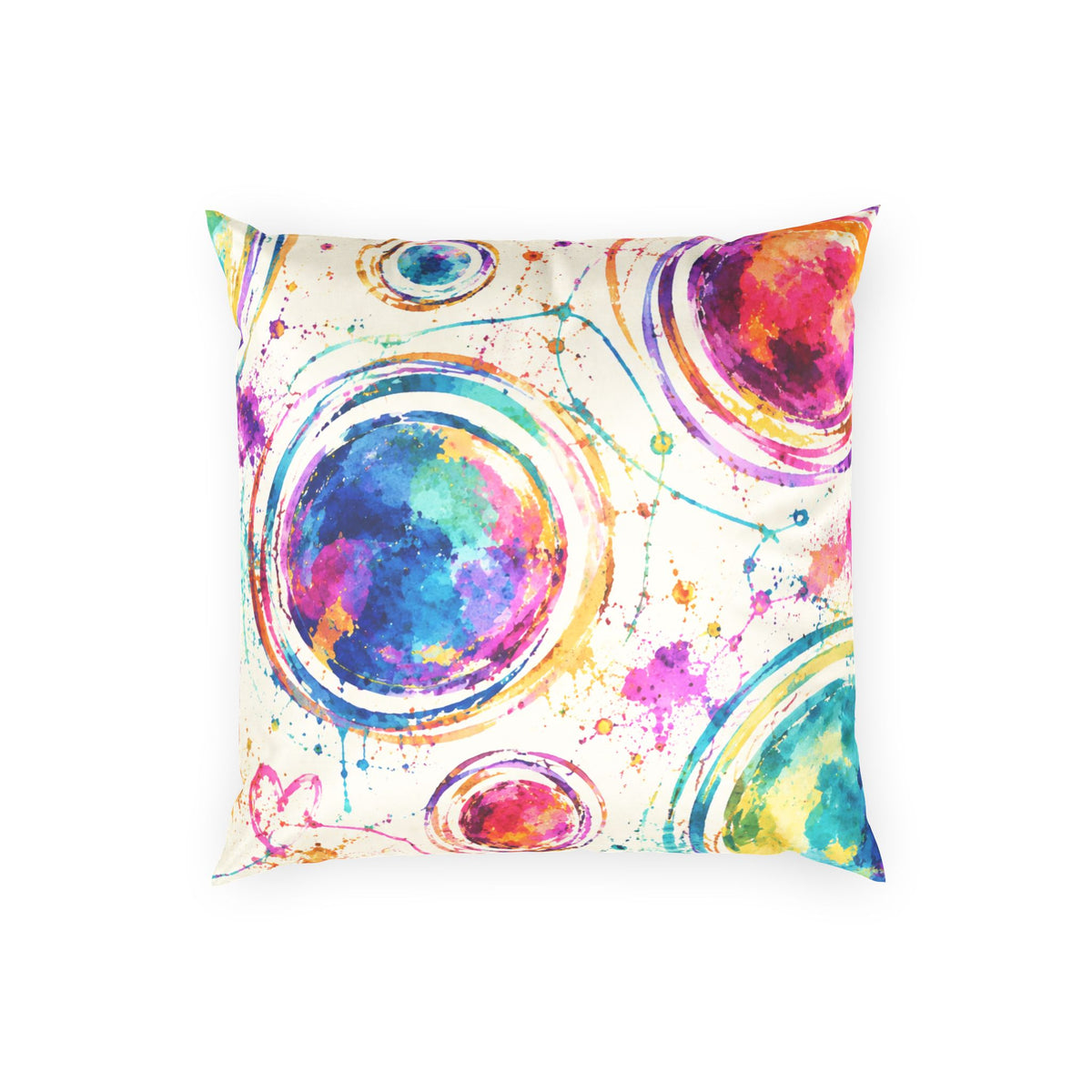 Colorful acrylic Circles Throw Pillow