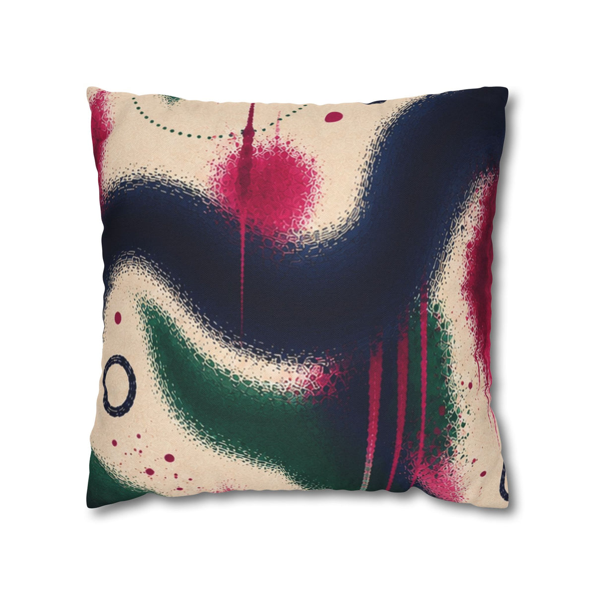 Abstract Spray-Paint Art Throw Pillowcase — Colorful Graffiti Accent Cushion Cover