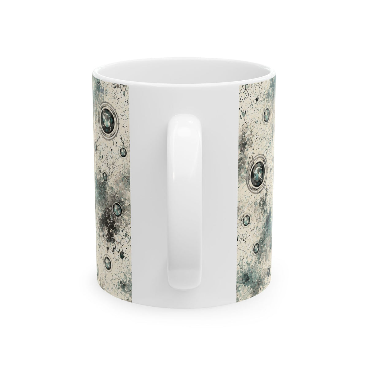 Moon Crater Ceramic Mug — Vintage Lunar Pattern Coffee Cup (11oz, 15oz)