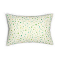 Green Ditsy Floral Lumbar Pillow