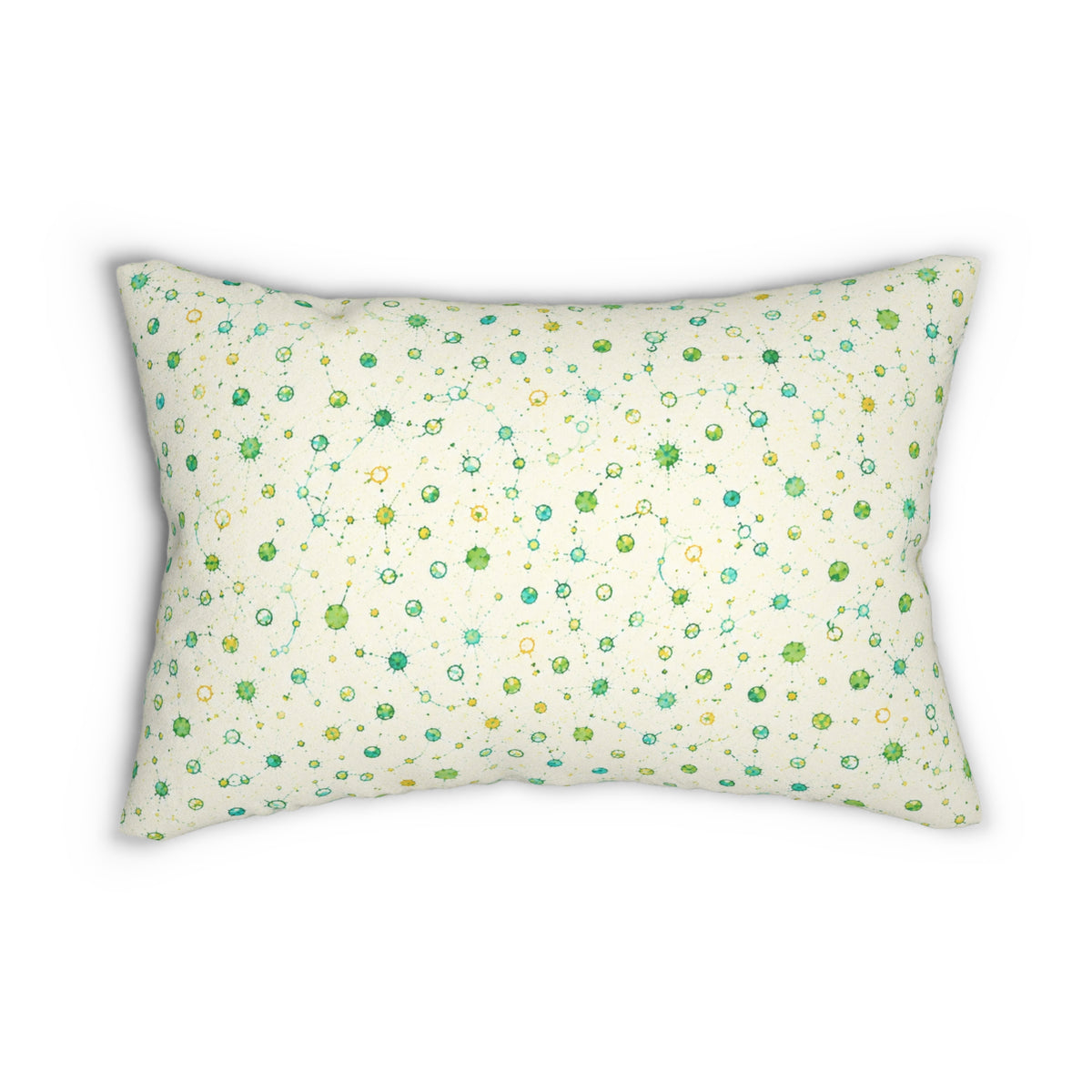 Green Ditsy Floral Lumbar Pillow