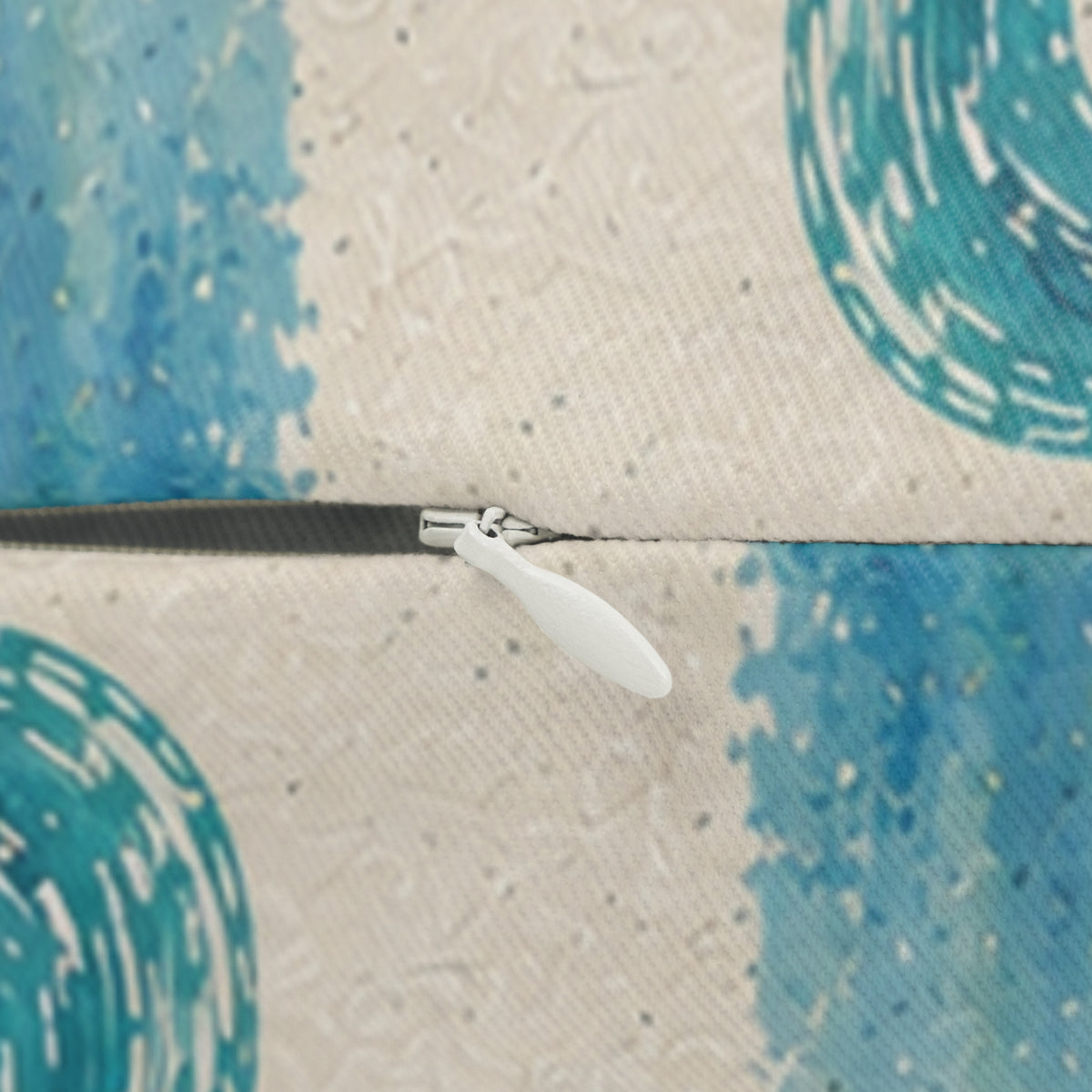 Blue Abstract Brushstroke Lumbar Pillow