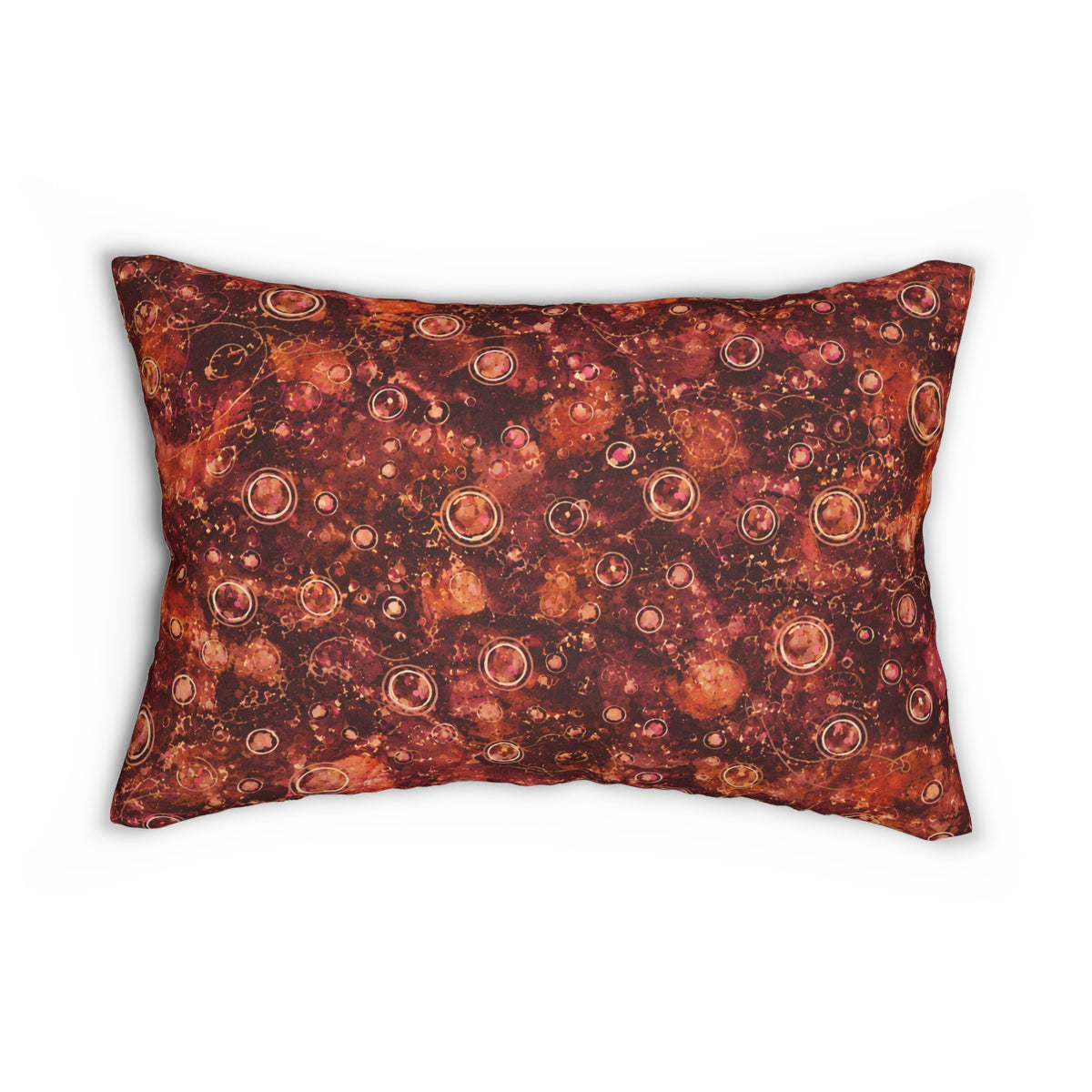Abstract Rust Marble Lumbar Pillow