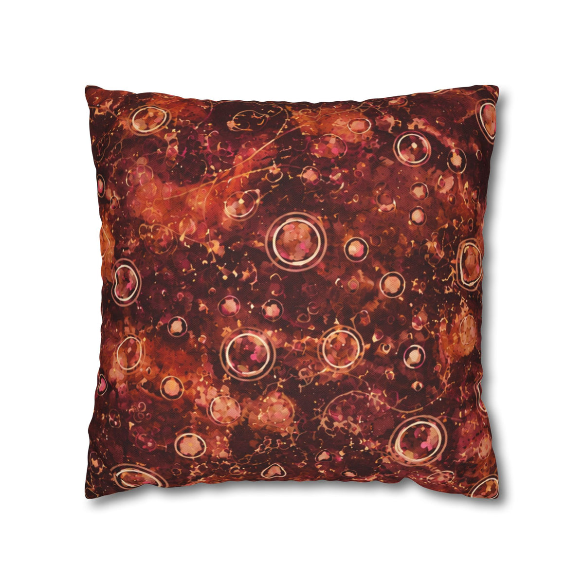Abstract acrylic Planets Square Pillowcase — Colorful Space Splash Decorative Throw Pillow Cover