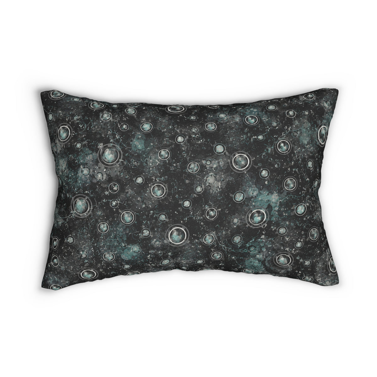 Galaxy Bubble Lumbar Pillow — Dark Celestial Throw Pillow
