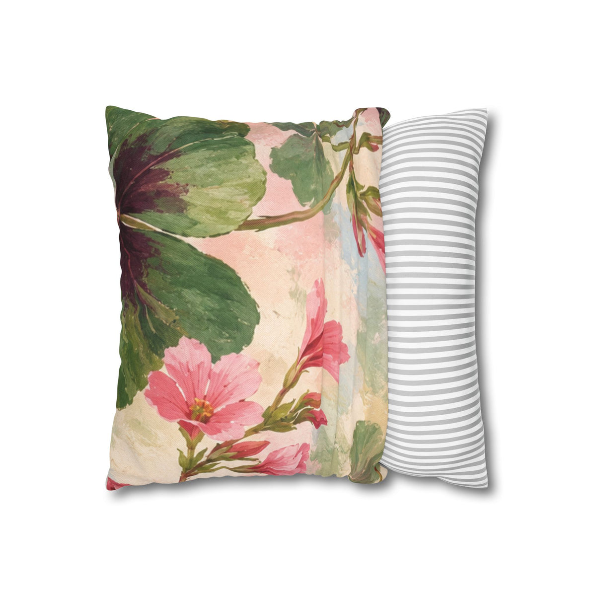 Cushion covers Botanical Clover Decorative Pillowcase — Floral Green Four-Leaf Throw Pillow Cover