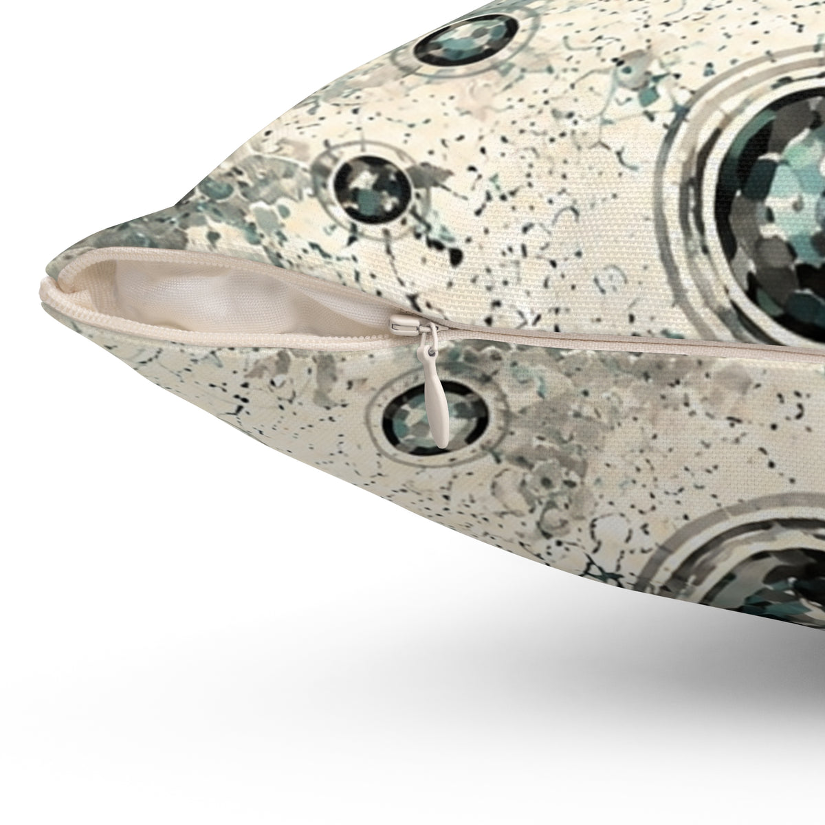 Moon Crater Decorative Pillow — Celestial Watercolor Accent Pillow