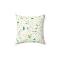 Abstract Teal Watercolor Swirl Decorative Pillow