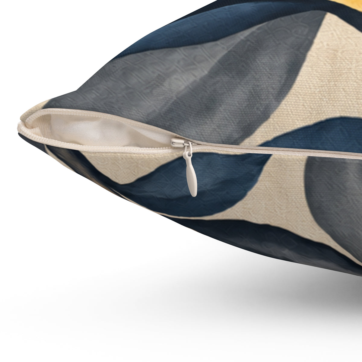 Golden Magnolia Floral Pillow
